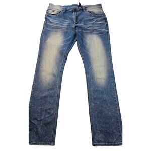 Buffalo D Bitton Max-X Super Skinny Stretch Jeans 36x32 ultra fade thick stitch